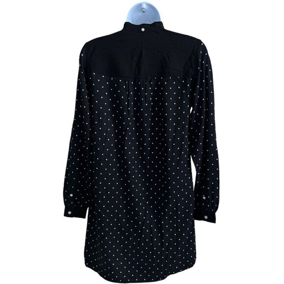 FREDPERRY Ladies Diamond Print Shirt Color Black Size 4 - Picture 3 of 6